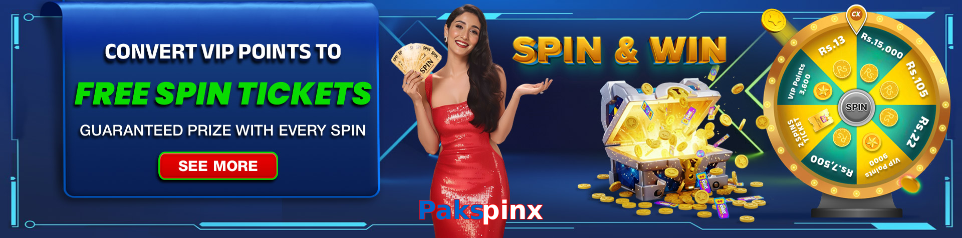 Main screen of Pakspinx pk page for PK players
